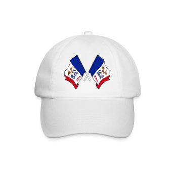 Zwei Flaggen durchquerten Iowa - Baseballkappe - Weiß/Weiß - Vorne