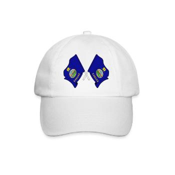 Zwei Flaggen durchquerten Kansas - Baseballkappe - Weiß/Weiß - Vorne