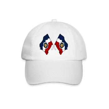 Zwei Flaggen durchquerten Utah - Baseballkappe - Weiß/Weiß - Vorne
