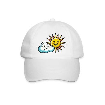 wolke sonne - Baseballkappe - Weiß/Weiß - Vorne