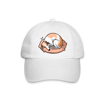 Schlafender Windhund Hund - Baseballkappe - Weiß/Weiß - Vorne