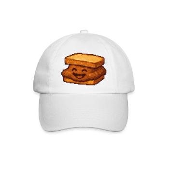 Poopie, der zerquetschte Sandwich-Kumpel - Baseballkappe - Weiß/Weiß - Vorne