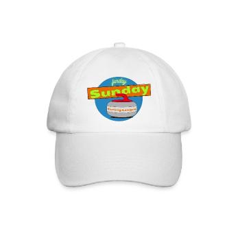 Sunday Funday Curling League Design - Baseballkappe - Weiß/Weiß - Vorne