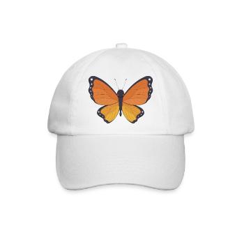 Schmetterling - Baseballkappe - Weiß/Weiß - Vorne