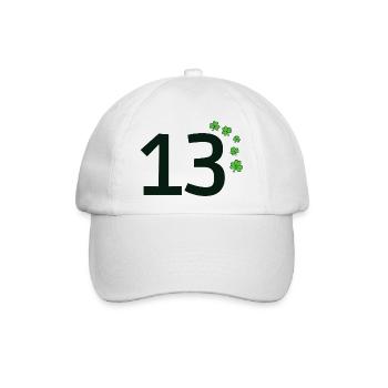 13 - Baseballkappe - Weiß/Weiß - Vorne