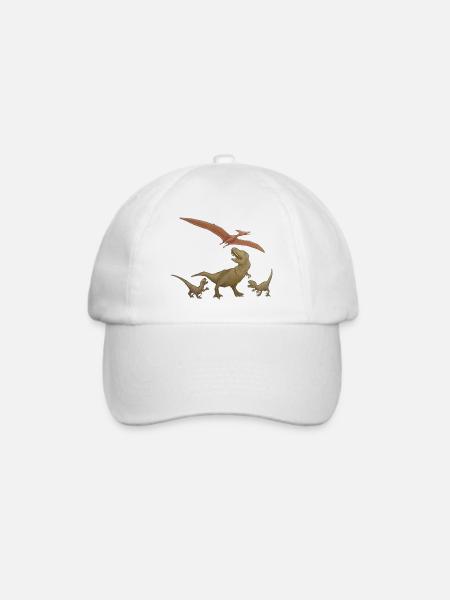 Schauplatz des Lebens unter den Dinosauriern - Baseballkappe - Weiß/Weiß