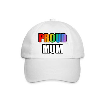 Regenbogen Stolz Mutter Schwul Verbündeter - Baseballkappe - Weiß/Weiß - Vorne