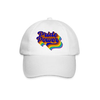 Pride Power LGBTQ+ Pride & Diversität - Baseballkappe - Weiß/Weiß - Vorne