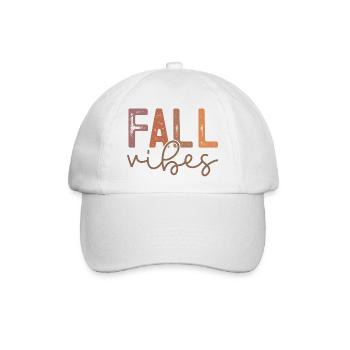 Herbstliche Vibes mit warmen Erdtönen - Baseballkappe - Weiß/Weiß - Vorne