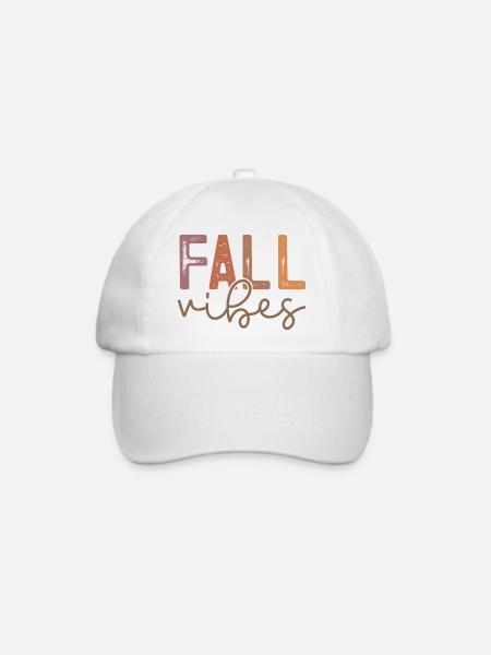 Herbstliche Vibes mit warmen Erdtönen - Baseballkappe - Weiß/Weiß