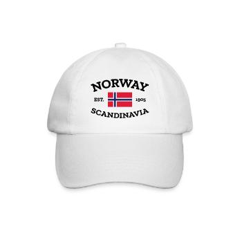 Norway - Norge - Norwegen - Scandinavia - 1905 - Baseballkappe - Weiß/Weiß - Vorne