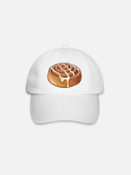 Süße Zimtschnecke - Baseballkappe - Weiß/Weiß