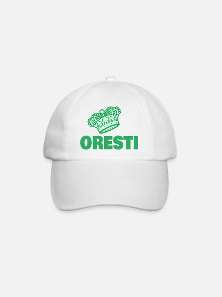 Geschenk für Oresti - Baseballkappe - Weiß/Weiß
