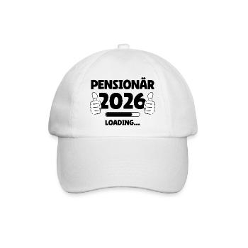 Pensionär 2026 Thumbs Up Design - Baseballkappe - Weiß/Weiß - Vorne