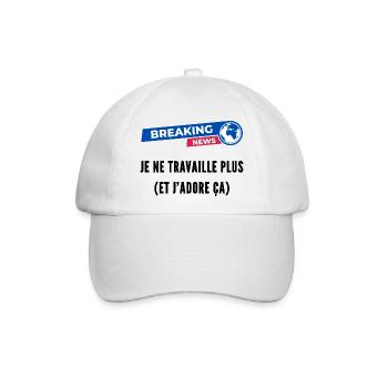 Ich arbeite nicht mehr und liebe es, den Ruhestand zu genießen - Baseballkappe - Weiß/Weiß - Vorne