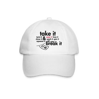 Take it & wear it.. - Baseballkappe - Weiß/Weiß - Vorne