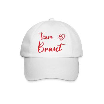 Romantisches Braut Herz Design für Hochzeit & JGA - Baseballkappe - Weiß/Weiß - Vorne
