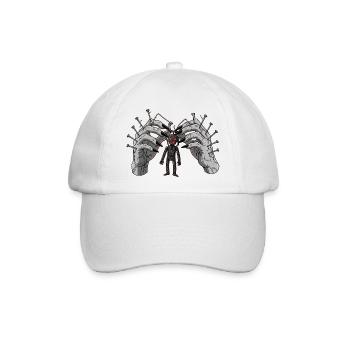 Dämonische Hände Puppenspiel Horror Gothic - Baseballkappe - Weiß/Weiß - Vorne