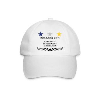 Zollbeamter  - Baseballkappe - Weiß/Weiß - Vorne