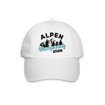 Alpen Überquerung 2026 - Wandern - Baseballkappe - Weiß/Weiß - Vorne