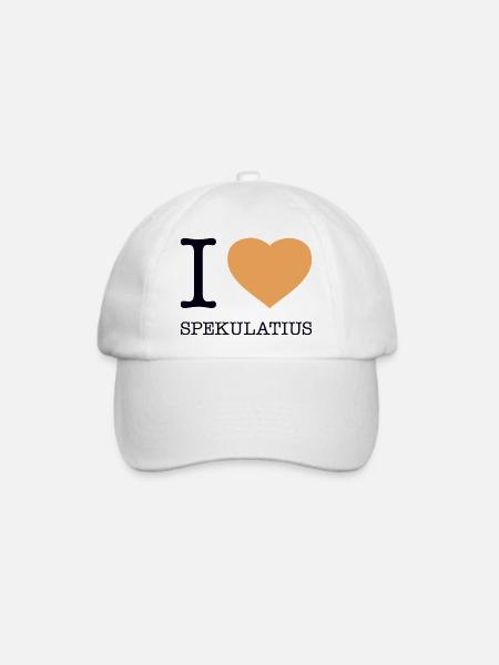 I love Spekulatius - Baseballkappe - Weiß/Weiß