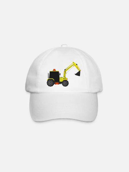 Bagger - Baseballkappe - Weiß/Weiß