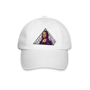 Mona Lisa (La Joconde) in der Glaspyramide - Baseballkappe - Weiß/Weiß - Vorne