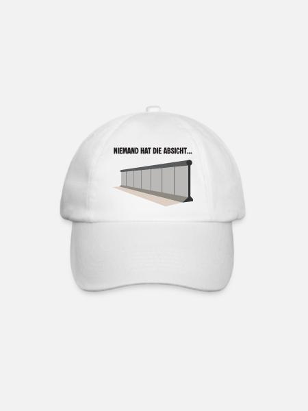 Absichtslose Mauer Zitat - Baseballkappe - Weiß/Weiß