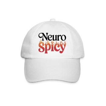 Spicy Flammen Typografie - Baseballkappe - Weiß/Weiß - Vorne