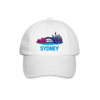 Sydney Skyline - Baseballkappe - Weiß/Weiß - Vorne
