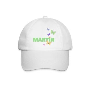 Martin als Martin - Baseballkappe - Weiß/Weiß - Vorne