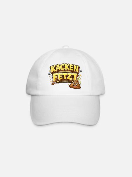 Kacken  - Baseballkappe - Weiß/Weiß