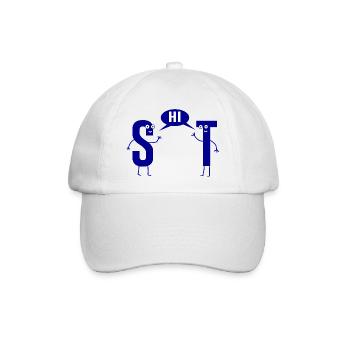 Scheisse Shit Sarkasmus S und T Wortwitz - Baseballkappe - Weiß/Weiß - Vorne