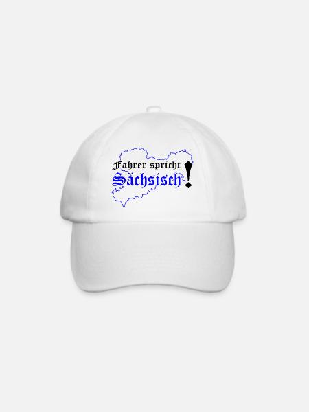 Sachse Sächsischer Dialekt Sachsen - Baseballkappe - Weiß/Weiß