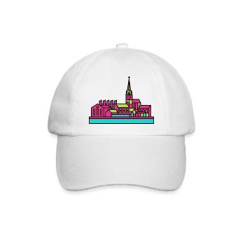 Norrköping City Skyline Industrielle Landschaftsmalerei - Baseballkappe - Weiß/Weiß - Vorne