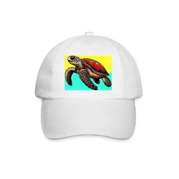 Schildkröte - Baseballkappe - Weiß/Weiß - Vorne