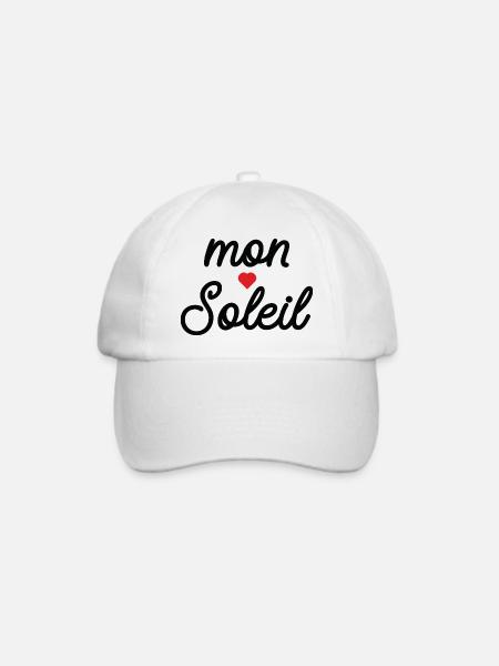 Mein Sonnenherz im Skript - Baseballkappe - Weiß/Weiß