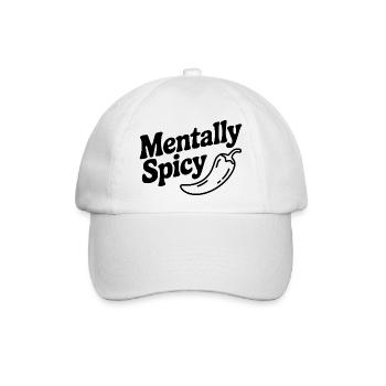 Mental scharf - Baseballkappe - Weiß/Weiß - Vorne