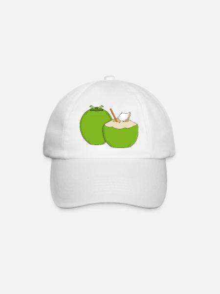 Emerald Coconut Splash - Baseballkappe - Weiß/Weiß