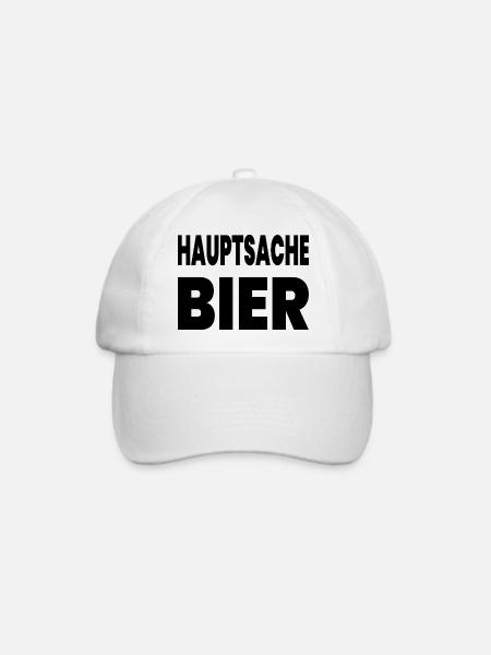 Bier - Baseballkappe - Weiß/Weiß