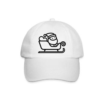 Santa's Schlitten - Baseballkappe - Weiß/Weiß - Vorne