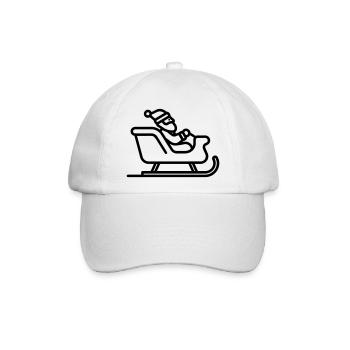 Santa's Schlitten - Baseballkappe - Weiß/Weiß - Vorne