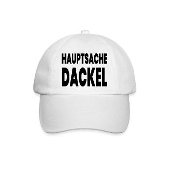 Dackel - Baseballkappe - Weiß/Weiß - Vorne