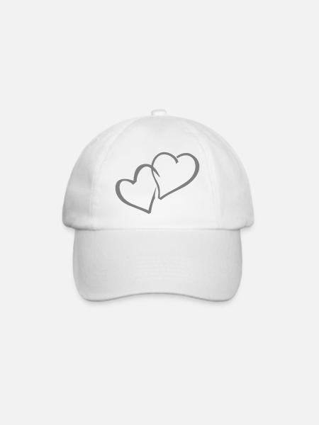 hearts Herz Herzen - Baseballkappe - Weiß/Weiß
