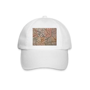 Farblinien Netzkunst - Baseballkappe - Weiß/Weiß - Vorne