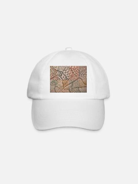 Farblinien Netzkunst - Baseballkappe - Weiß/Weiß