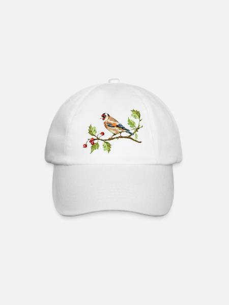 Bunter Vogel - Baseballkappe - Weiß/Weiß