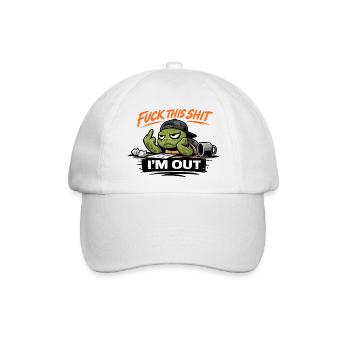 Panzer-Austritts-Schildkröte - Baseballkappe - Weiß/Weiß - Vorne