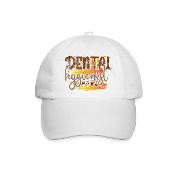 Leopard Hygienist Sunset Script - Baseballkappe - Weiß/Weiß - Vorne