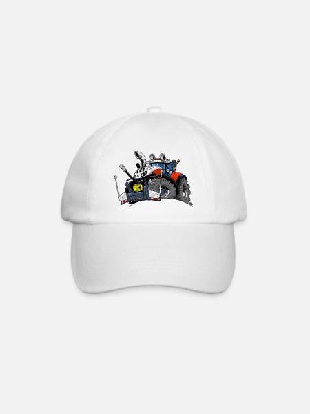 1475_RED-WEISS-TRAKTOR-ÖSTERREICH - Baseballkappe - Weiß/Weiß